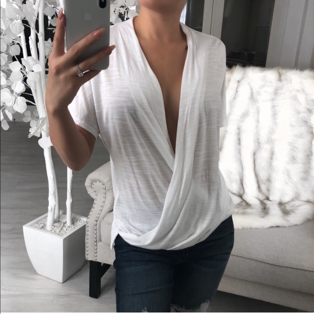 Reposh: Never Worn Carmen Ivory Drape Top